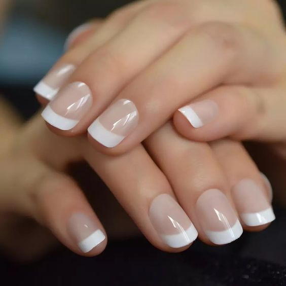 Squoval French manicure| Photo: pinterest.com Poshmark