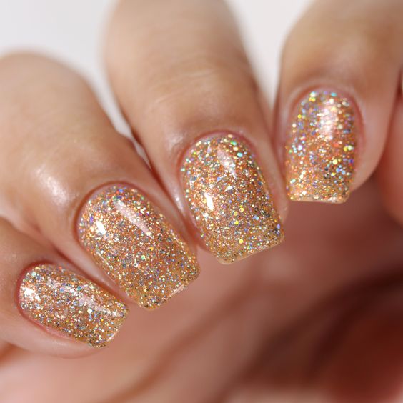 Glittering Golds Winter Nail Colors Photo