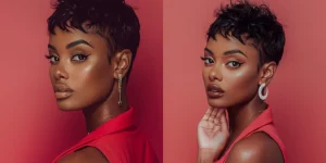 Pixie cut black women