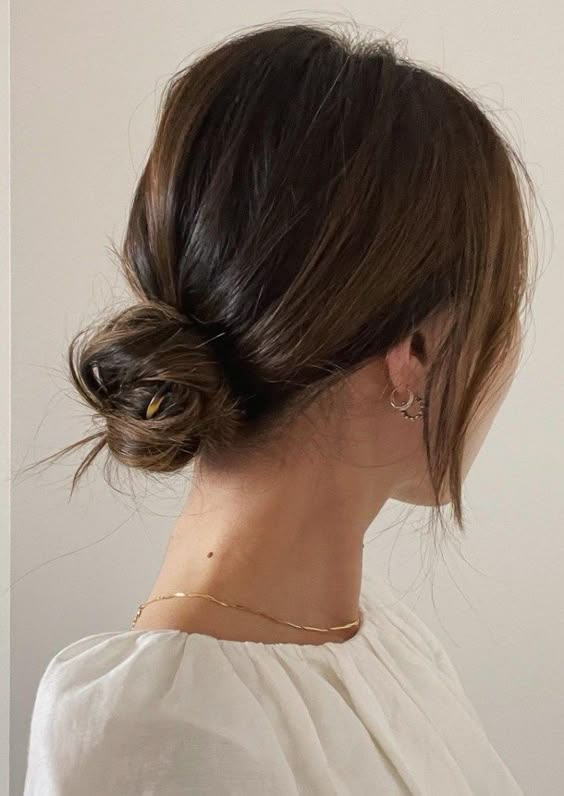 Sleek, minimalist updos Photo