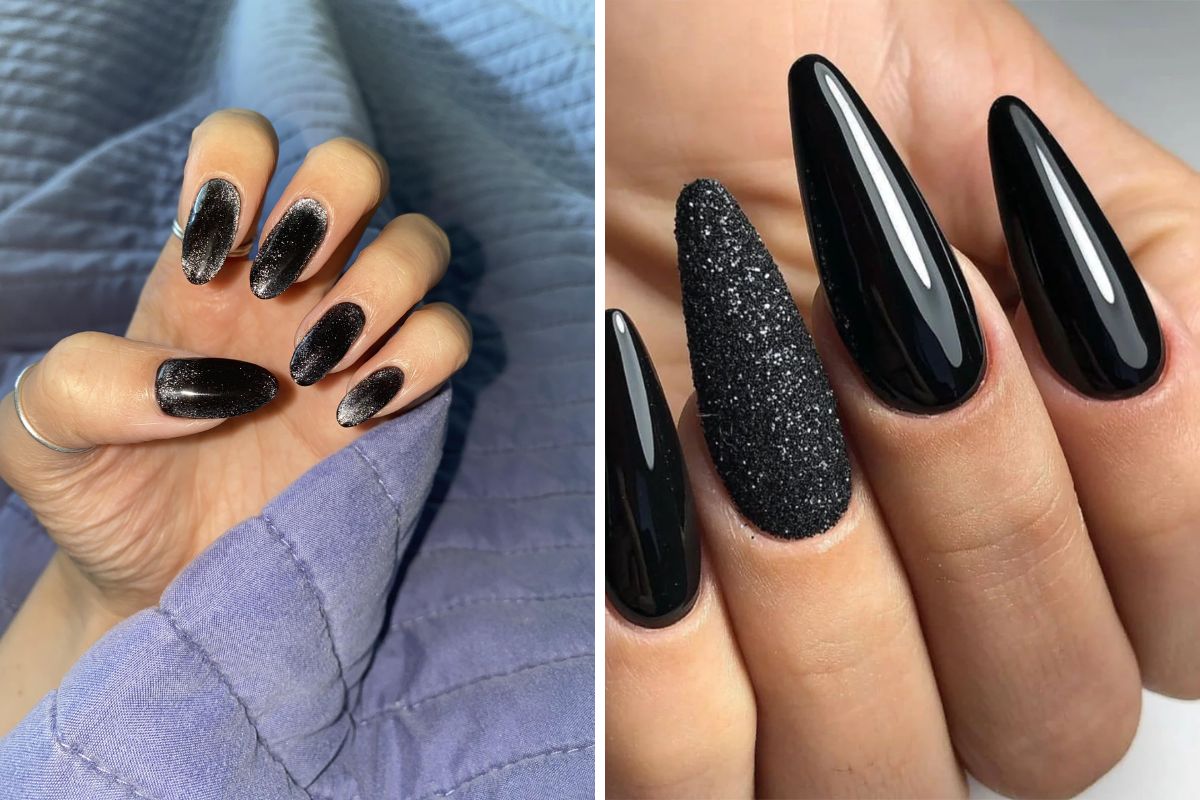 Velvet Black Nails