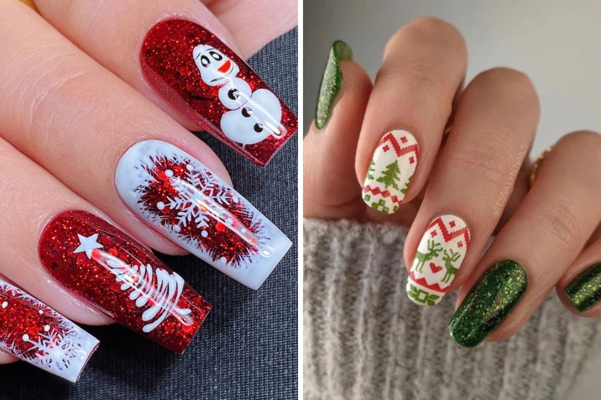 Desenhos de unhas inspiradores para o Natal