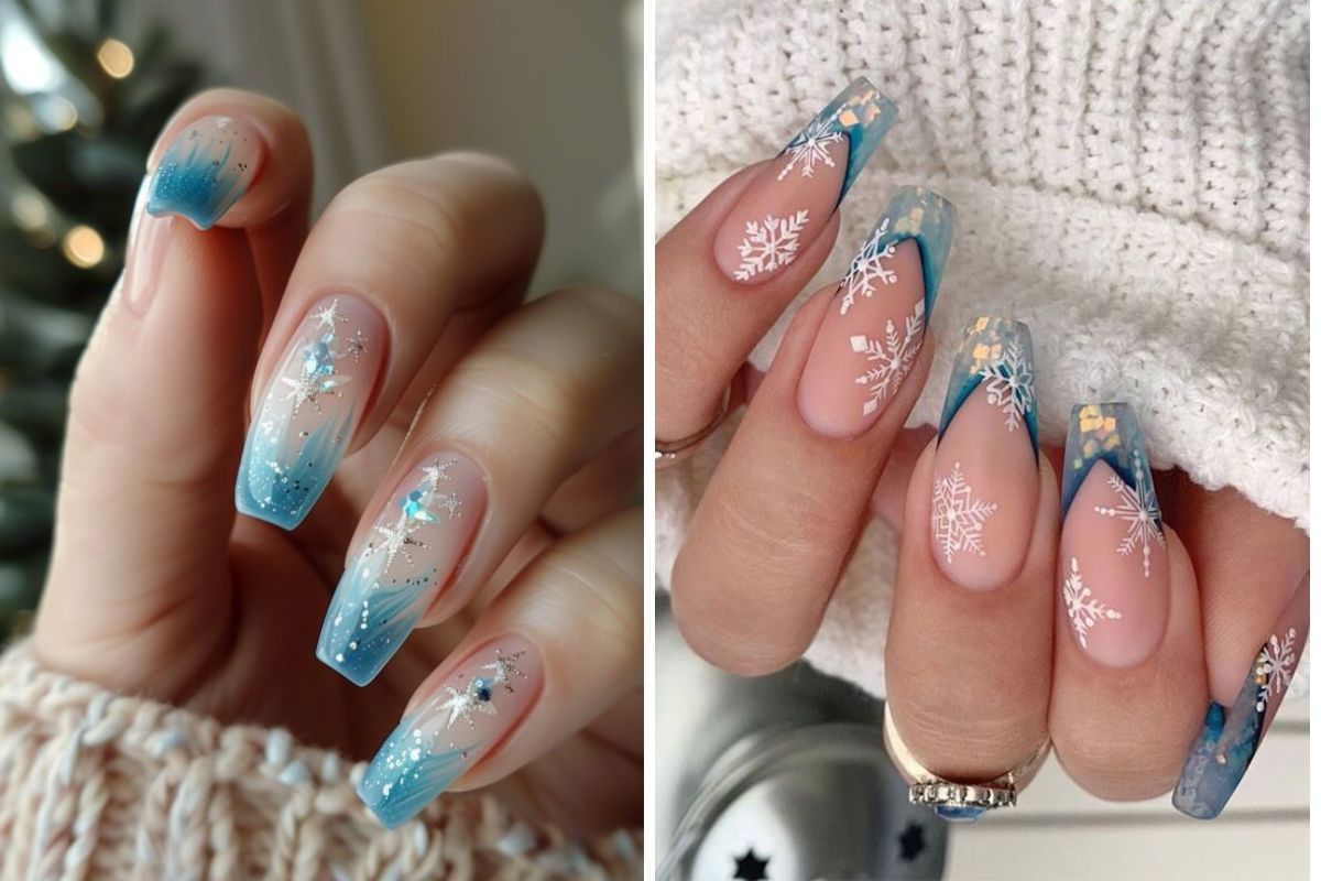 Modern Frozen French Manicure