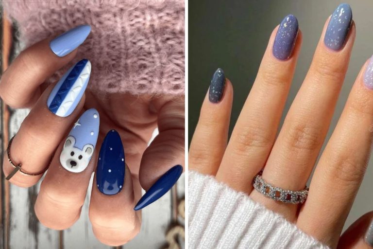 high shine winter nails