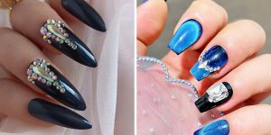 luxury gemstone nails