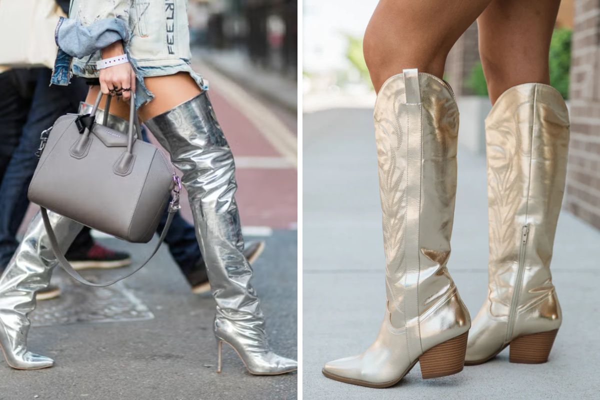 metallic boots 2025 for winter