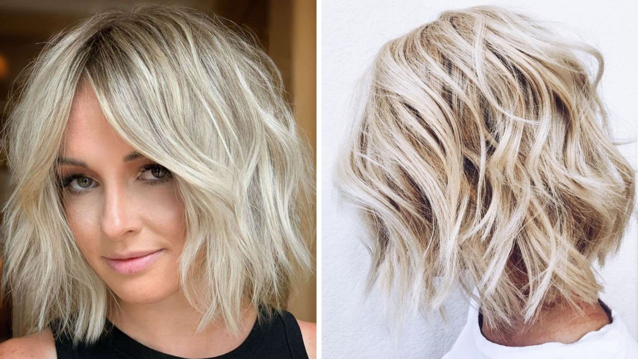 textured layered bob