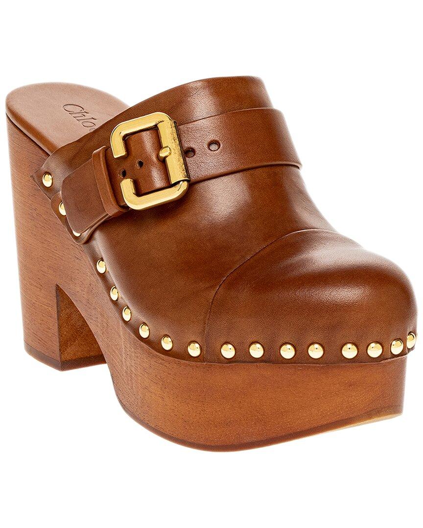 Chloé carved detail clogs