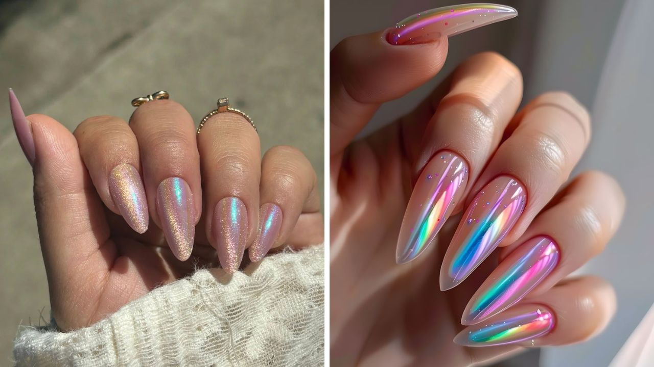 Iridescent Finishes: Celestial Glamour nails