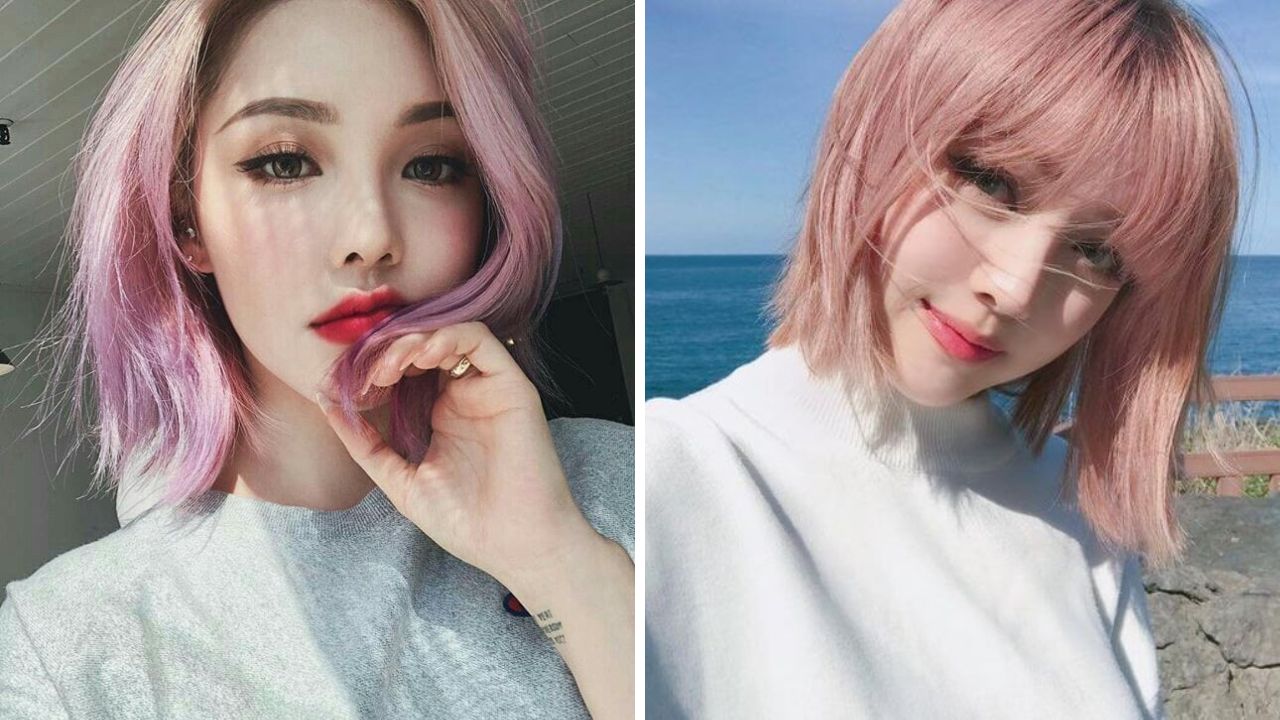 Korean pastel short hair