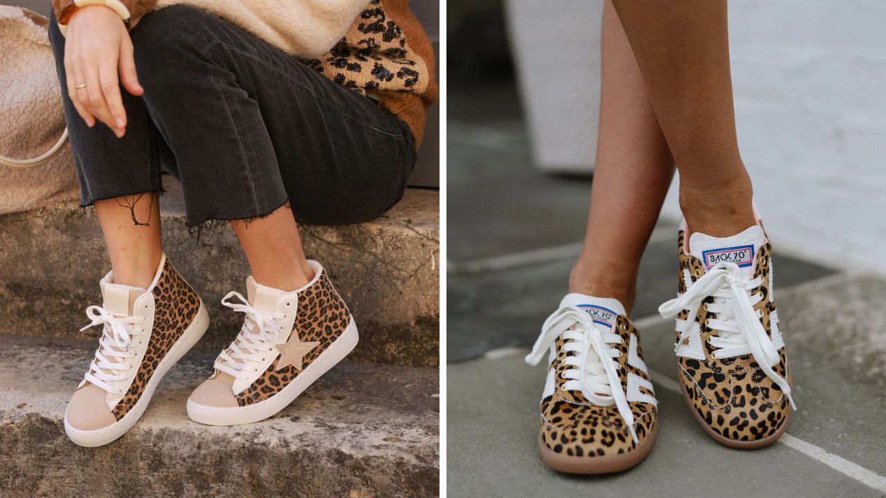 Leopard-print sneakers