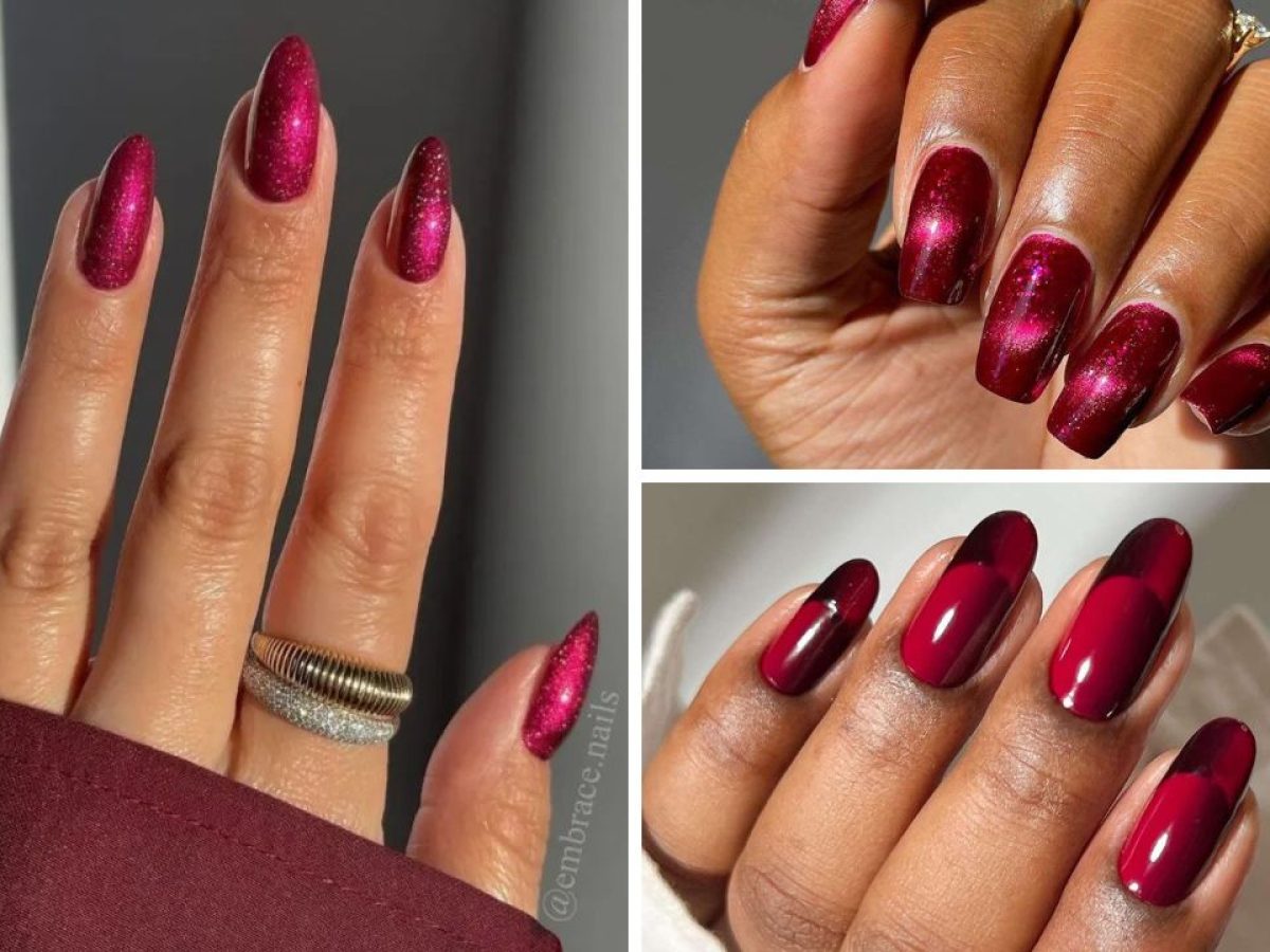 Maroon Nail Art Trend Takes Over 2025