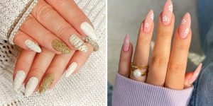 almond nail shape designs