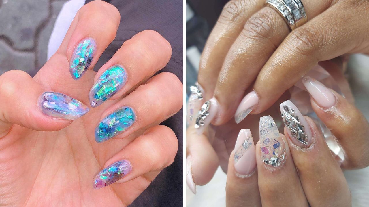 glass nail art ideas