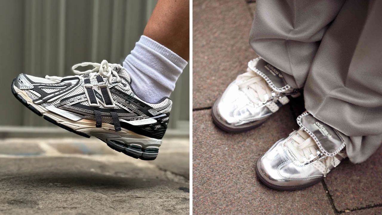 metallic sneakers trend