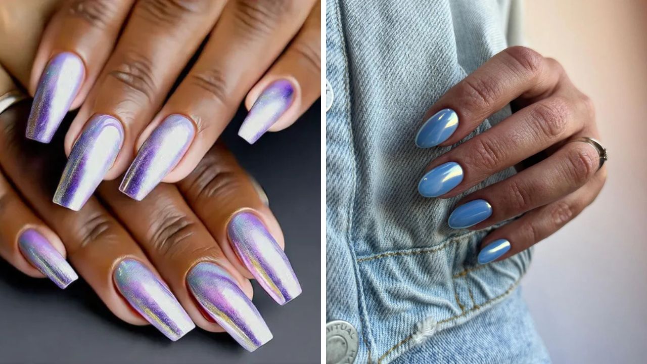 metallic vacation nail designs