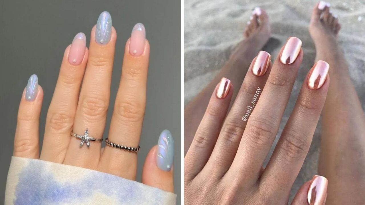 modern beach nails