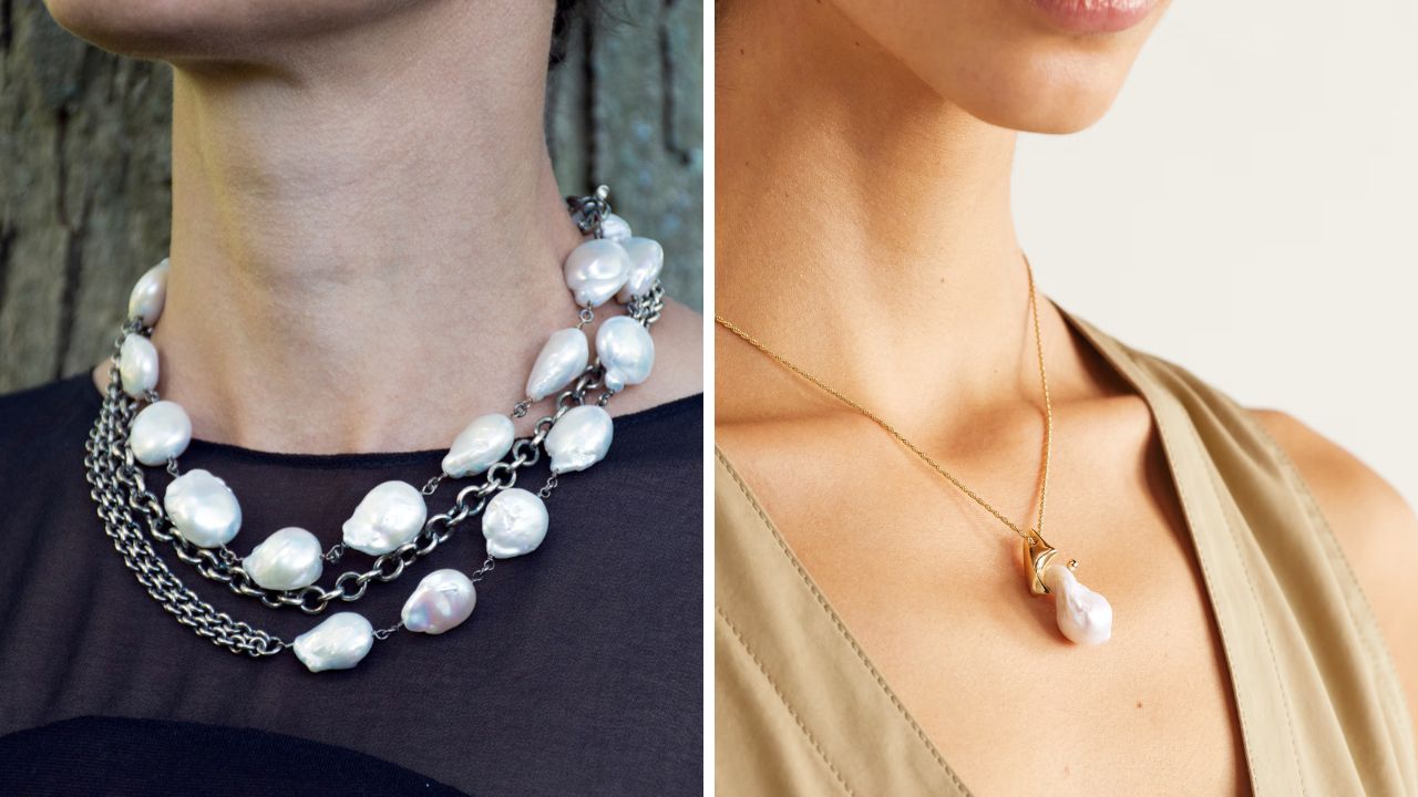 modern pearl reinvention necklaces