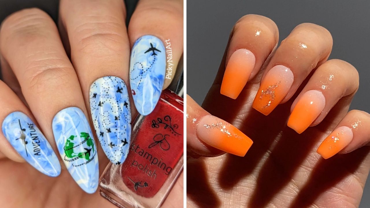 modern traveler nails designs