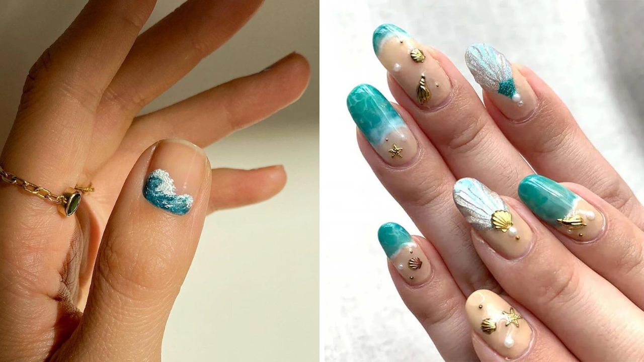 ocean-inspired nail art