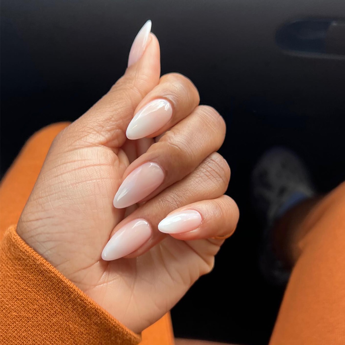 ombre French tips nails