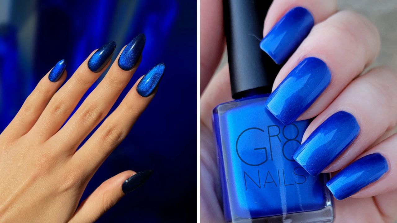 sapphire blue nails