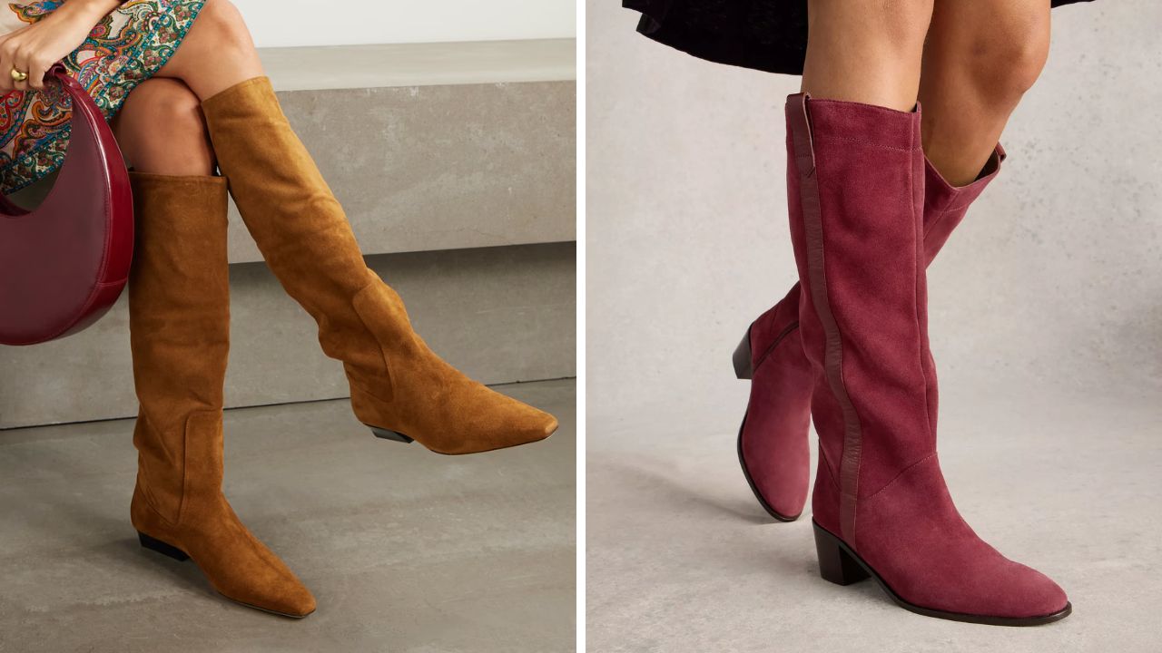 suede knee-high boots