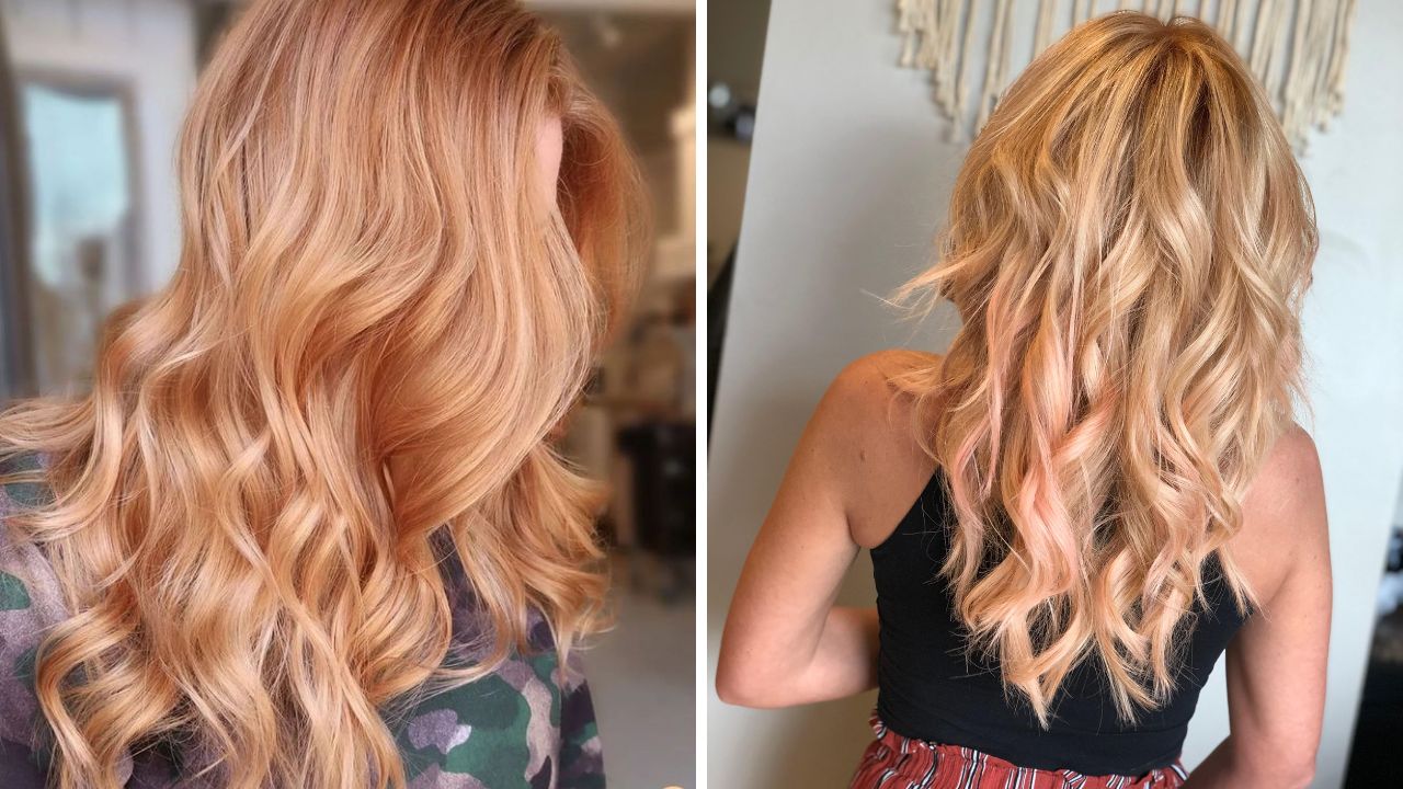 Apricot Blonde hair color