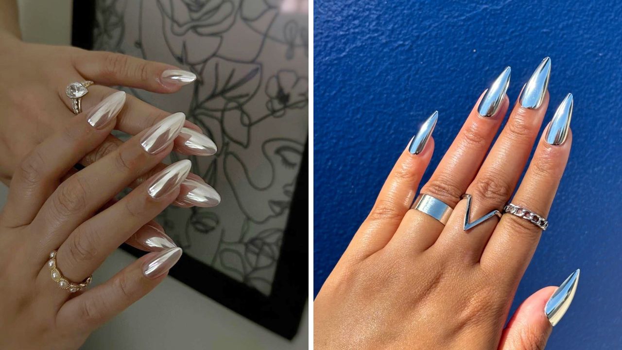 mirror-like chrome nails 2025