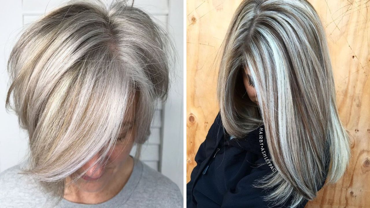 natural silver hair highlights