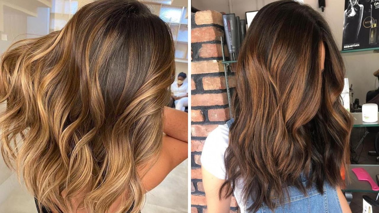 warm caramel balayage