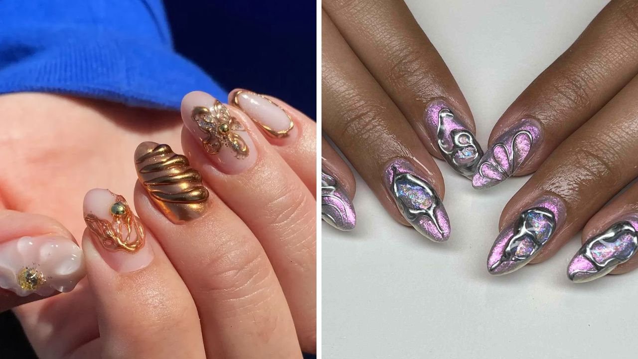 3D nail art and intricate designs