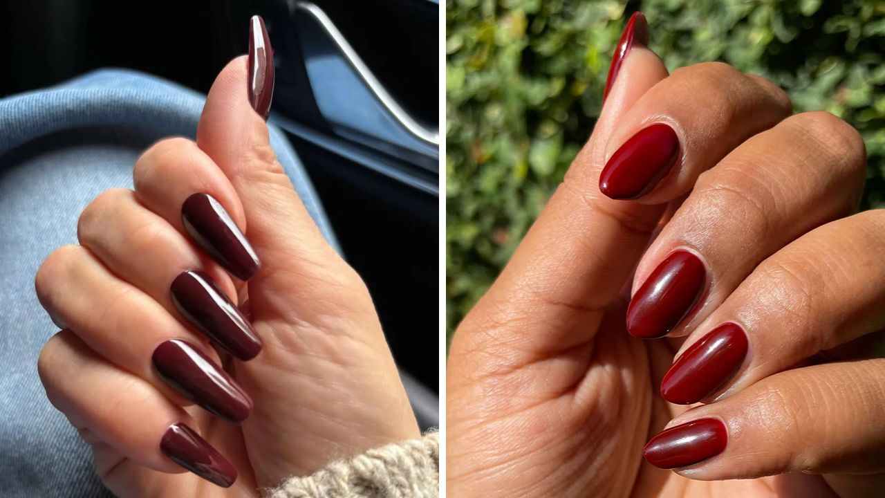 Chocolate Cherry nails trend