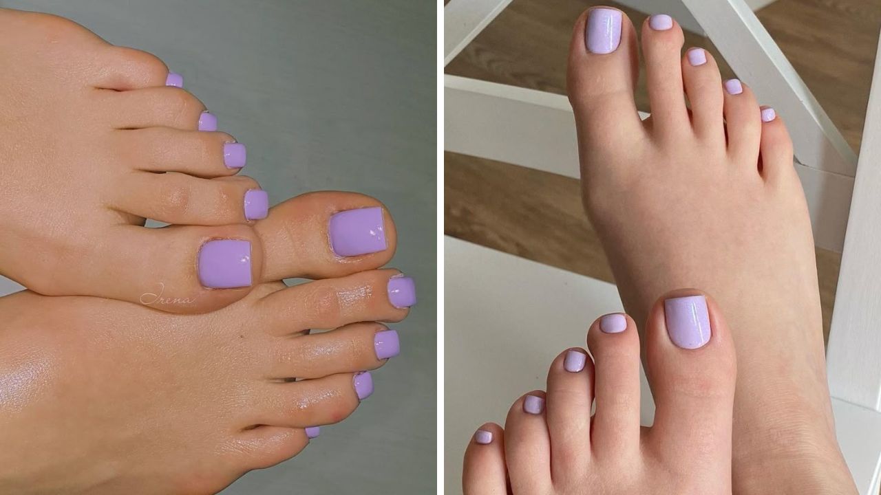 Dusty Lavender pedicure