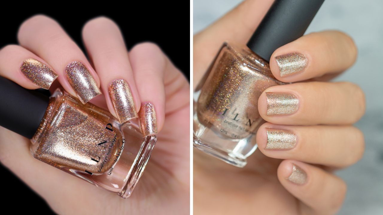 ILNP gold holographic ultra-metallic polish