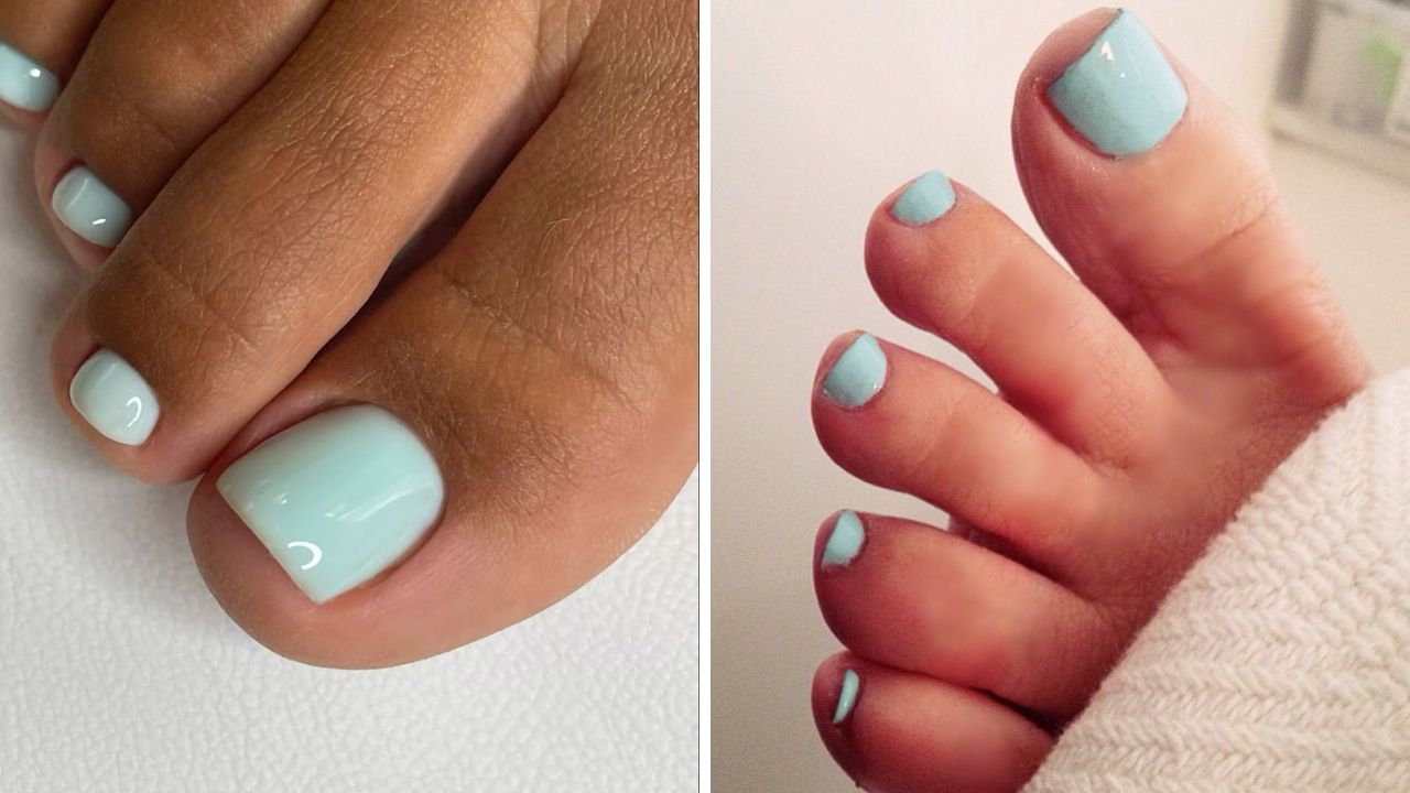 Pale Mint pedicure