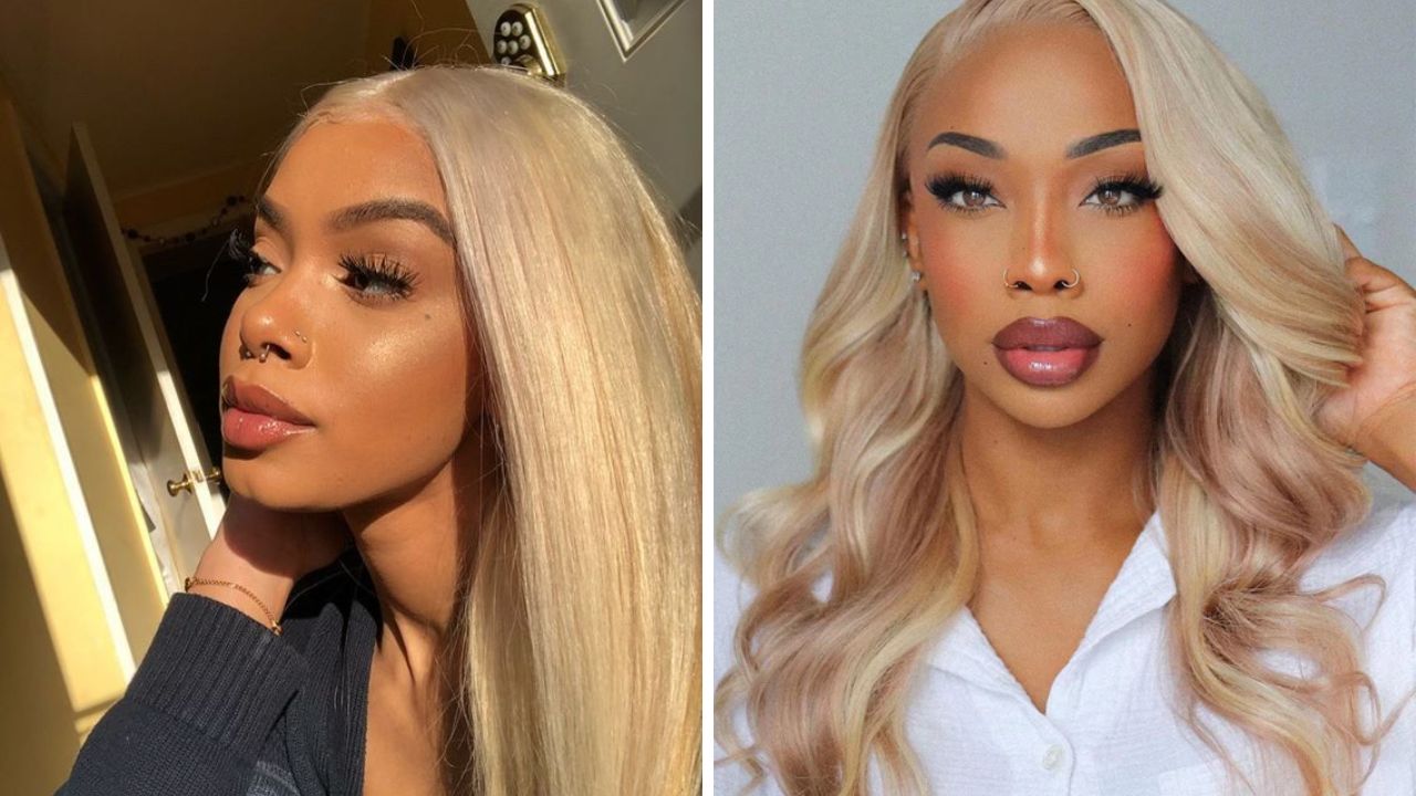 cream blonde hair color for black women