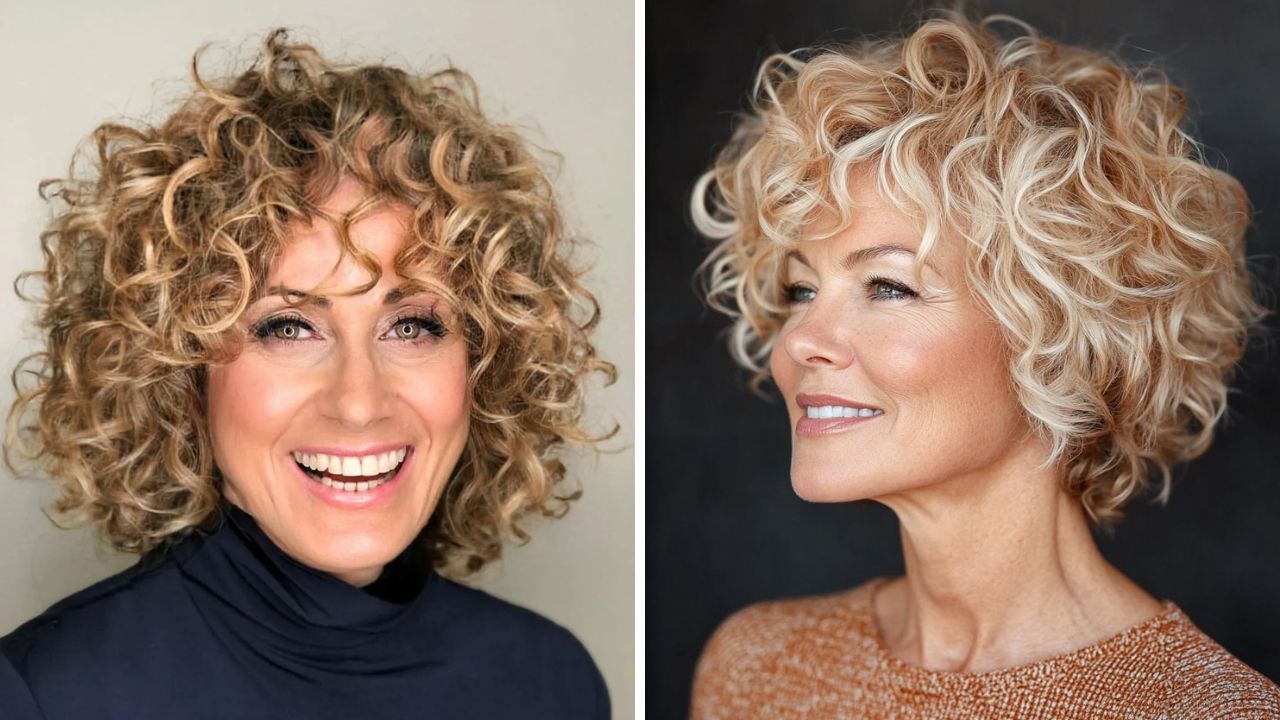 curly bob for women over 50