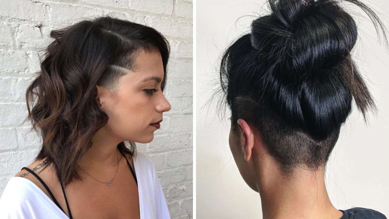 long layered undercut for women