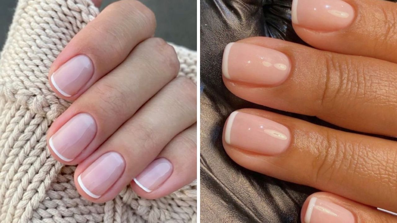 micro French manicure