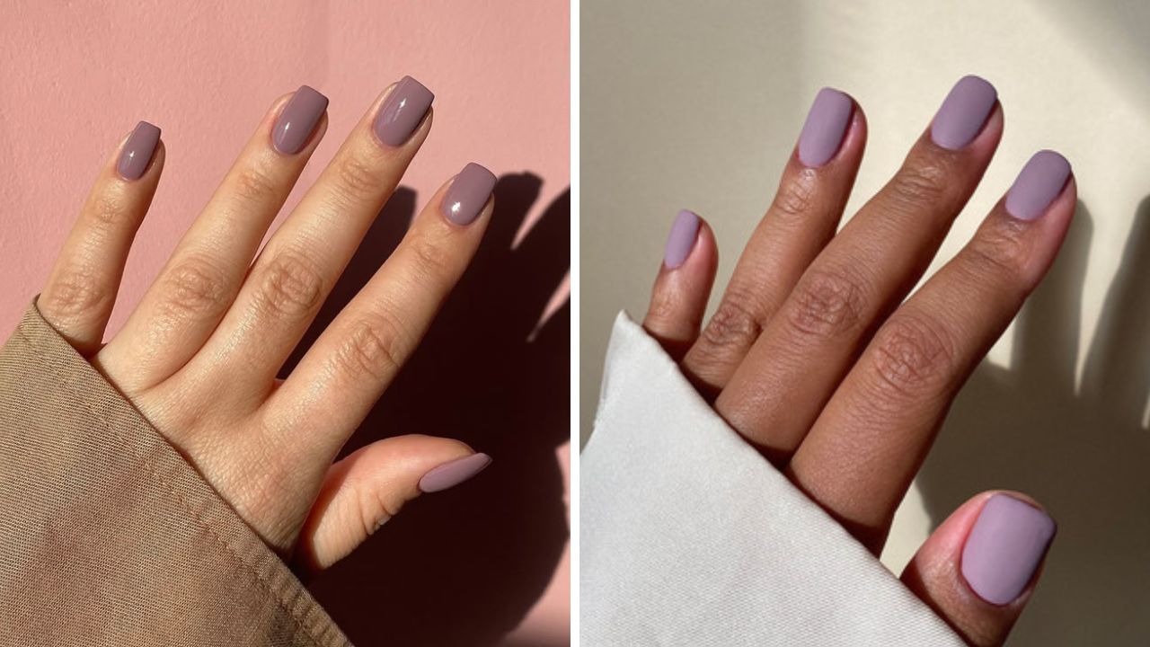 muted lavender with sophisticated grey undertones ideas nails