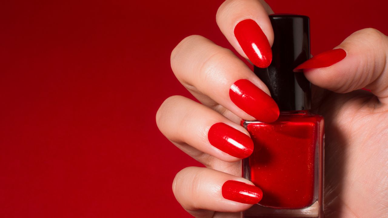 red nail polish