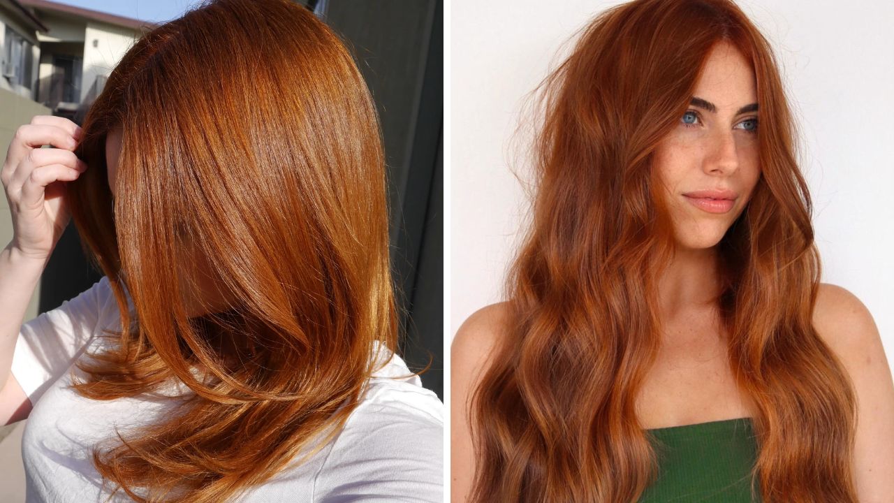 strawberry blonde copper and cayenne copper hair colors