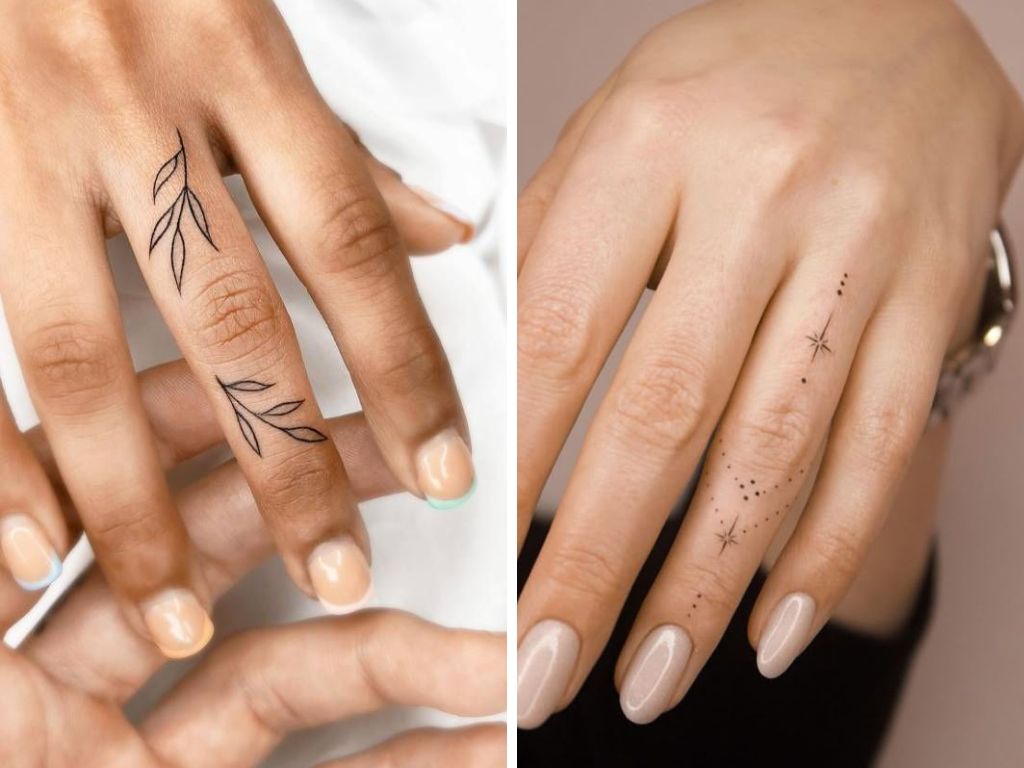 Elegant and Minimalist Finger Tattoos