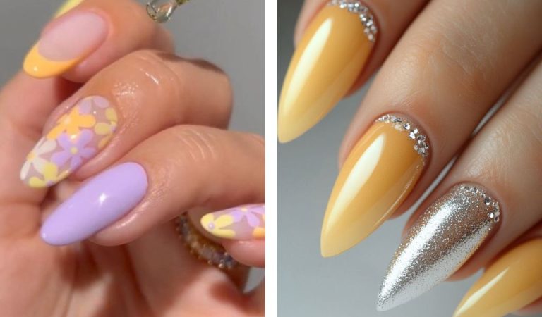 Yellow Spring Nails