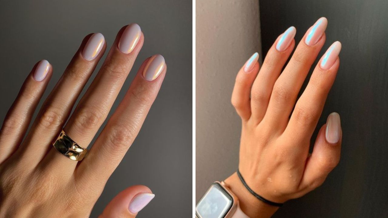 pastel glazed nails